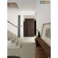 Travertini Concealed Door UAE with Acoustic Slat Wall Panel System
